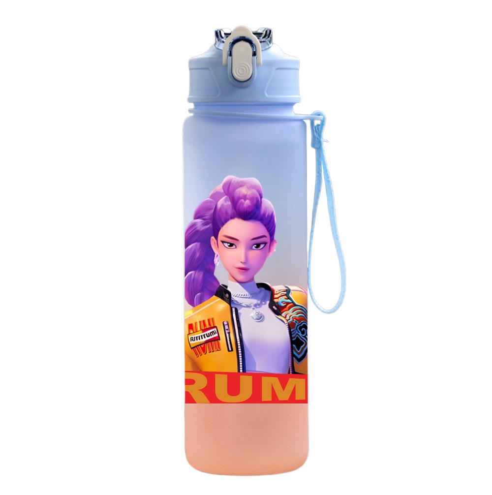 750Ml Water Bottle Demon Hunters Printed Large Capacity Drinking Cup Portable Outdoor Sports Water Cup Children Kid Gift