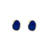 French Retro Deep Blue Drip Oil Geometric Earrings: Minimalist Light Luxury Jewelry.