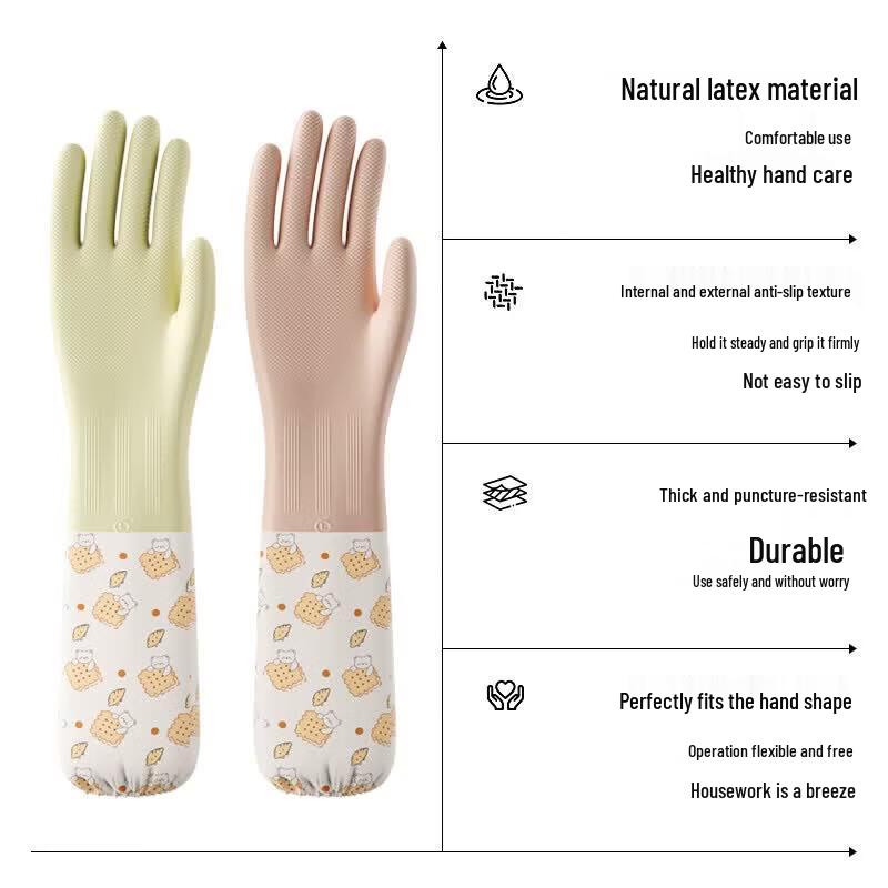 Mayflower Natural Latex Long Cleaning Gloves