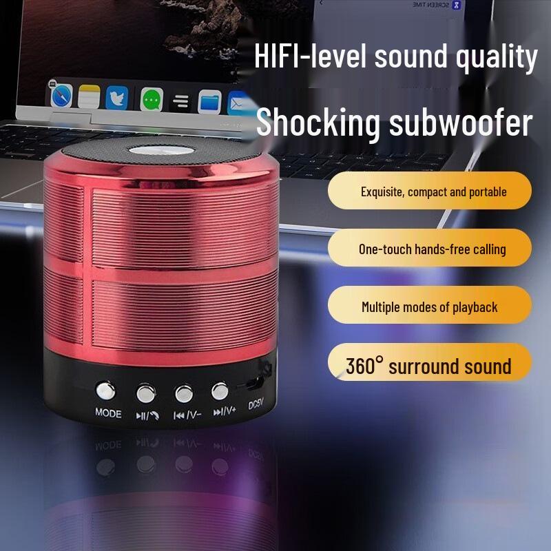 

Portable Bluetooth Speaker WS-887: High-Quality Audio, Deep Bass, Large Volume, Card Slot Equipped