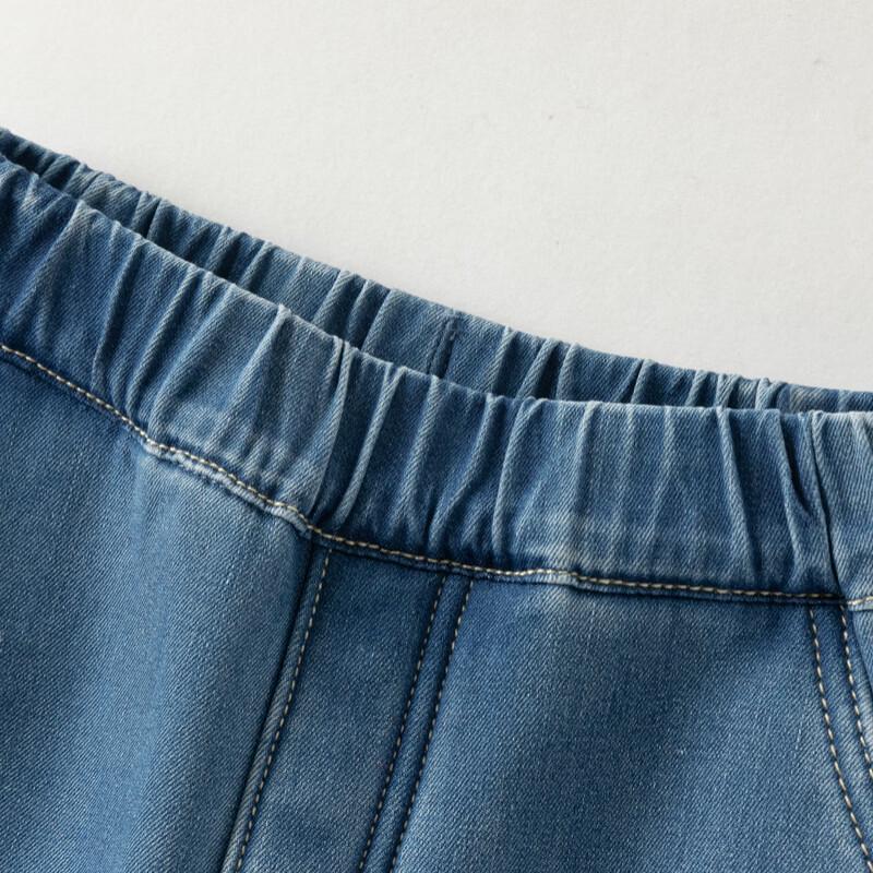 DaveBella Boys' Fleece-Lined Denim Carrot Pants