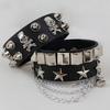 Vintage Leather Bracelets Punk Row Cuspidal Spikes Rivet Stud Wide Cuff PU Leather Punk Gothic Rock Unisex Goth Accessories