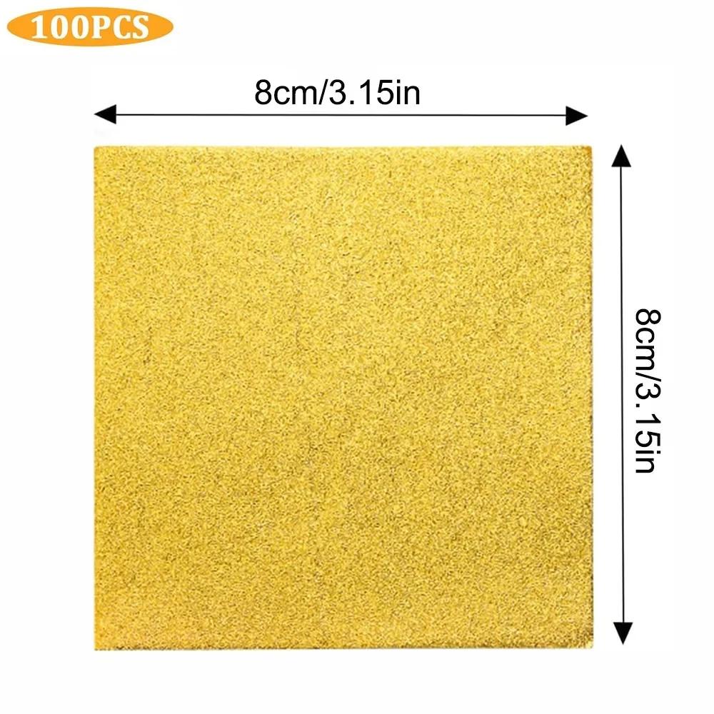 New Gold Foil Candy Wrappers Square Gilded Aluminum Foil Paper Foil Sheets DIY Decorations