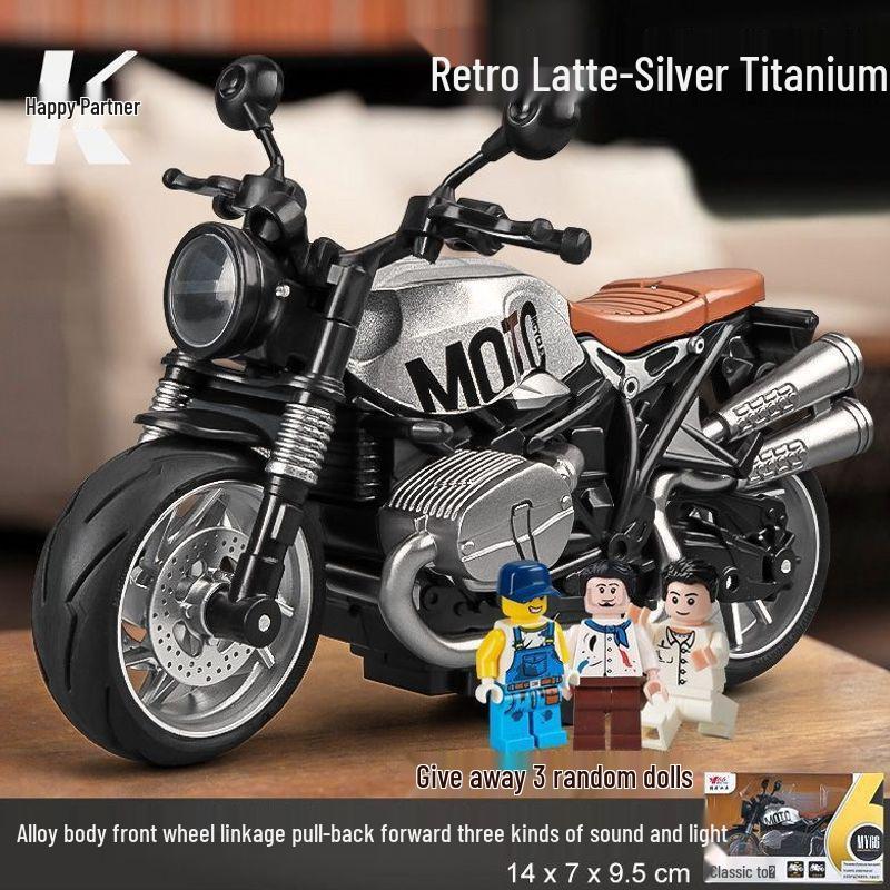 Alloy Motorcycle Model Toy for Boys - Racing Car Ornament and Decompression Toy