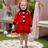 3-7Y Girls' Sweater Set - New Autumn/Winter Cardigan Knit Sweater Long Sleeve + Knit Sweater Dress Two-Piece Set