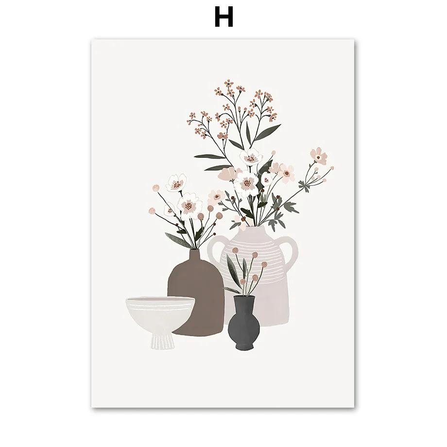 Flower Lady Bouquet Botanical Cactus Boho Posters and Prints Canvas Painting Nordic Wall Art Pictures for Living Room Decor