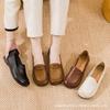 Real soft leather sole soft high-end retro mother shoes single shoes 2025 autumn casual and comfortable versatile non-slip mother shoes