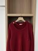 2025 Autumn/Winter New Korean Subtle Design Collar Ribbon Buckle Knit Sweater