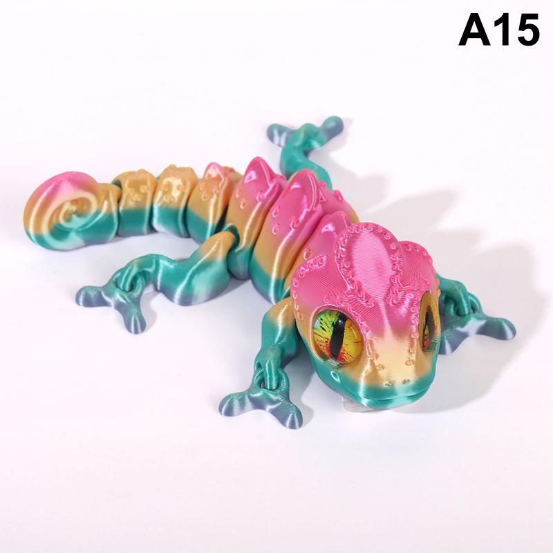 3D-utskrift Kameleonfigurer Multi-ledd Bevegelig Simulering Øyne Drage Ornament For Hjem Tilbehør Barn Gaveleker