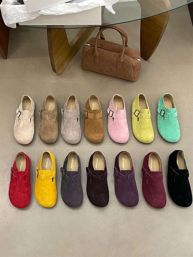 Shoes Woman 2025 Female Leather Comfy Flats Loafers Trotter Moccasins Potato Shoes with Arch Support New London Clogs for Girls
