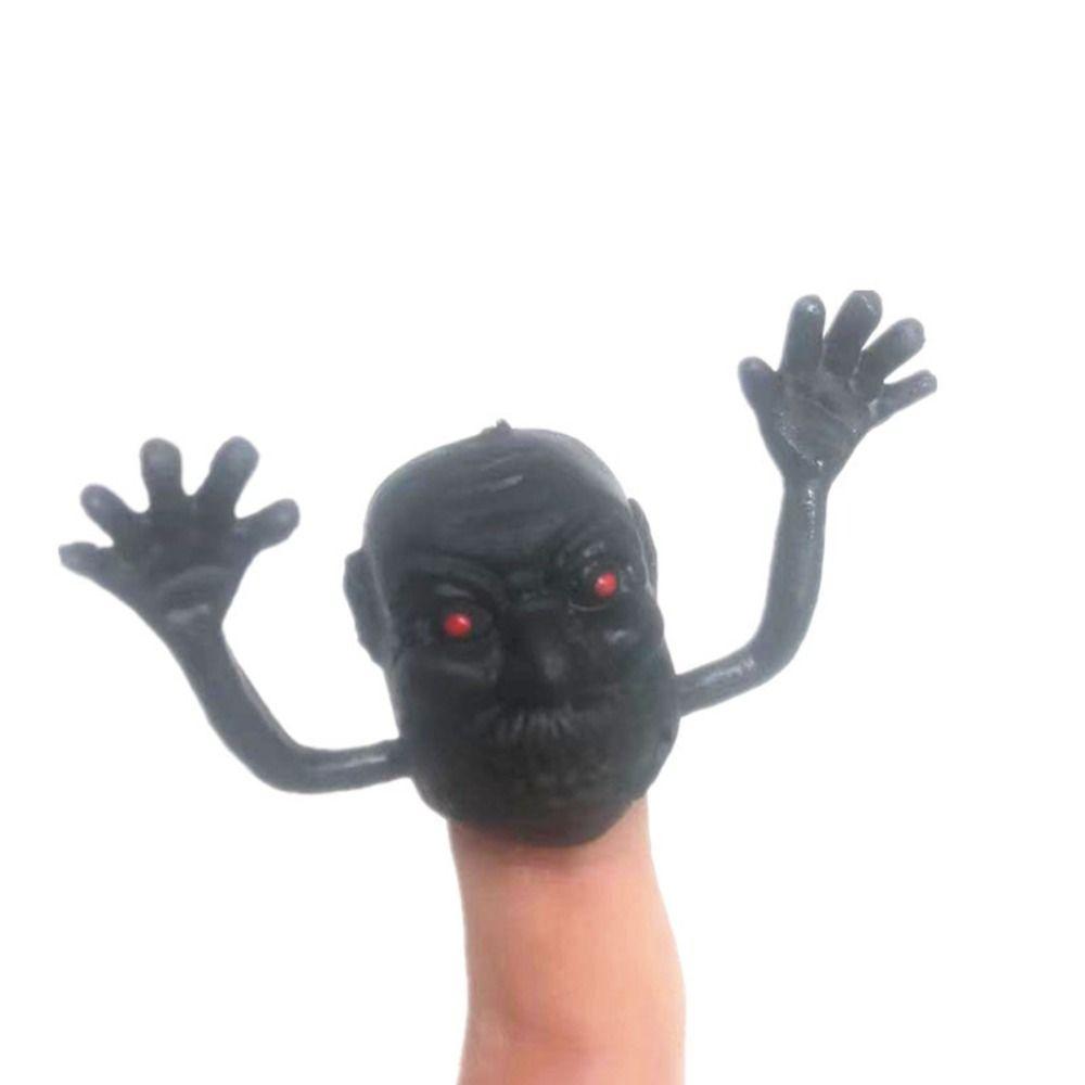 5pcs Ghost Head Ghost Head Finger Toys Plastic Halloween Ghost Finger Puppet Toy  Storytelling