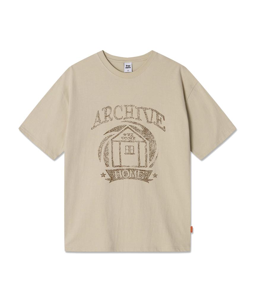 FREEMARIO Archive Home T-Shirt [Beige]