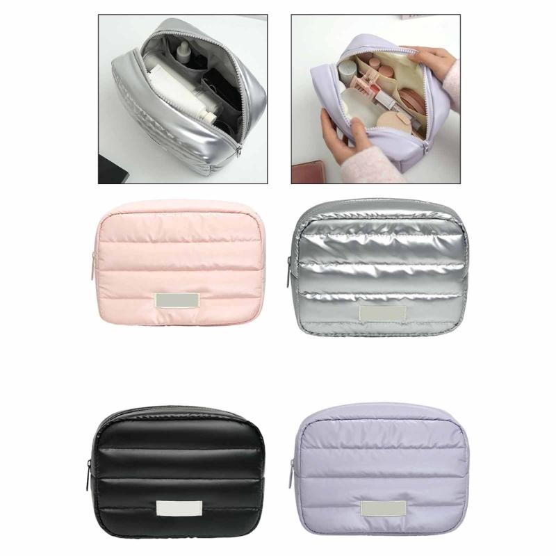 Women's Makeup Bag With Zippered Closure Cosmetic Pouch Toiletries Bag For Travel Daily Use And Gym Essential