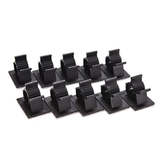 10Pcs Adhesive Backed Nylon Adjustable Cable Clips 16mm Wire Clamps Organizers