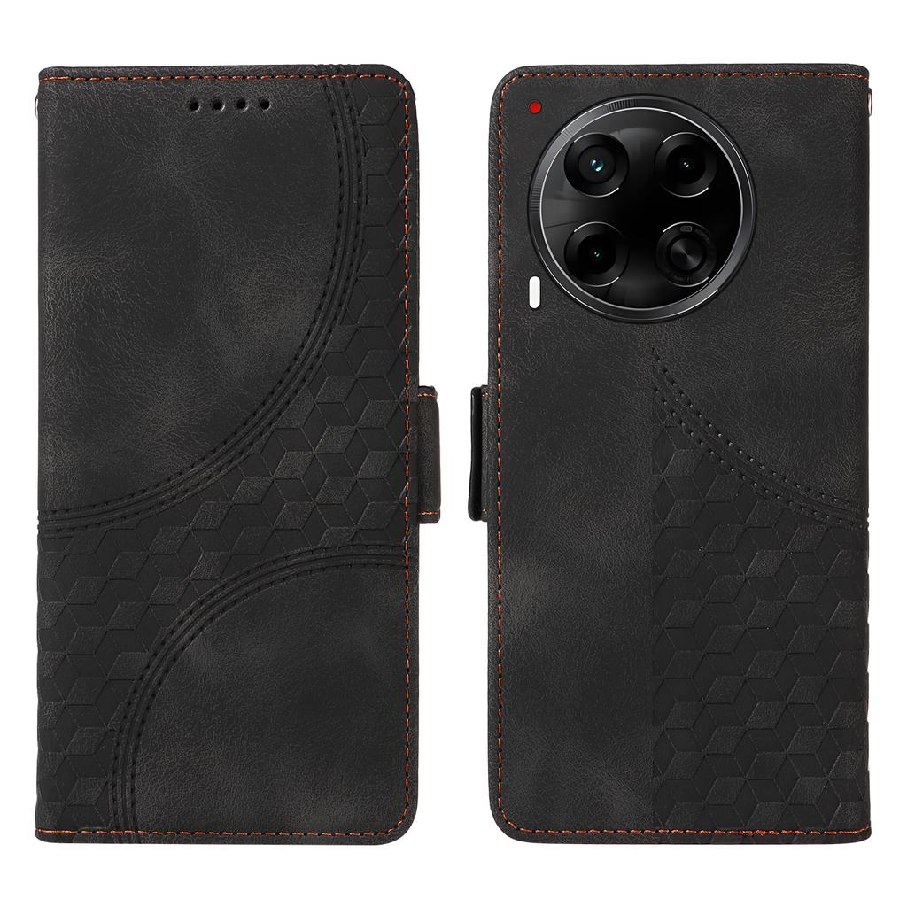For TECNO Camon 30S Pro 4G/Camon 30S 4G Case PU Leather Phone Cover Rhombus Starry Imprinted