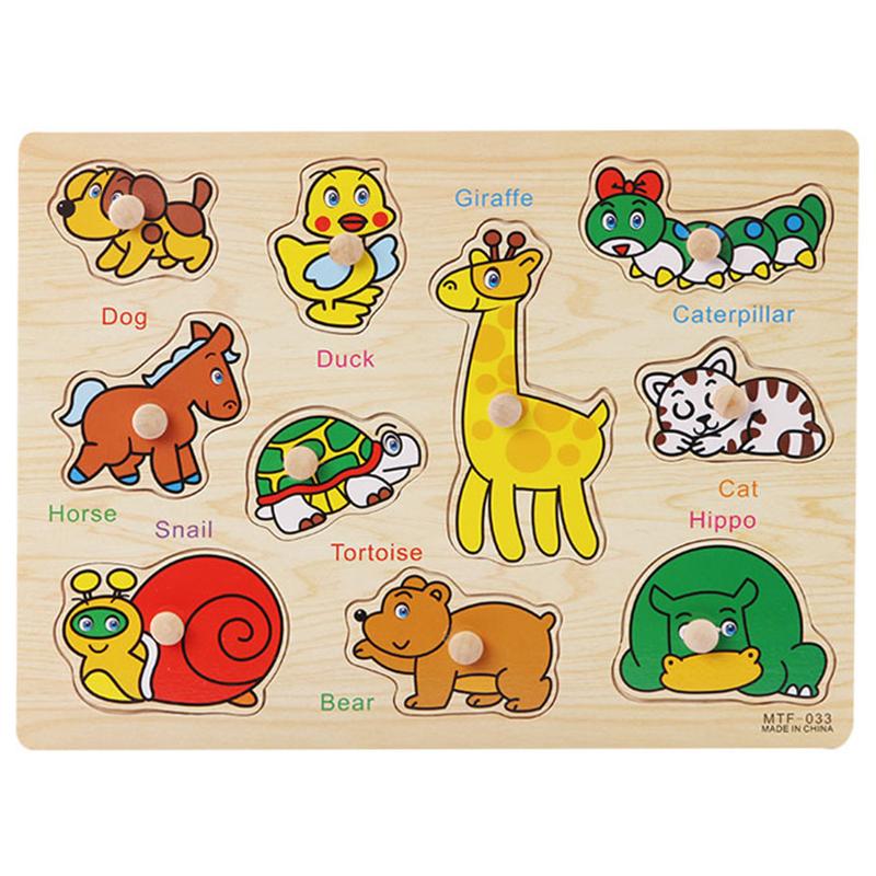 Baby Wooden Puzzles Montessori Baby Toys Alphabet Jigsaw Puzzle Board Games Educational Learning Toys For Children 1 2 3 Kids