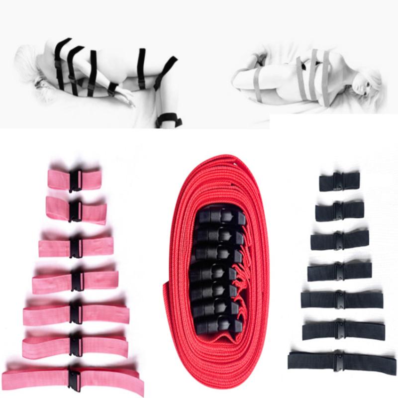 7-Piece  Bondage Kit – Adjustable Rope & Sex Strap Set, Adult Bondage Toys with Handcuffs, Couple’s Erotic Game Accessories