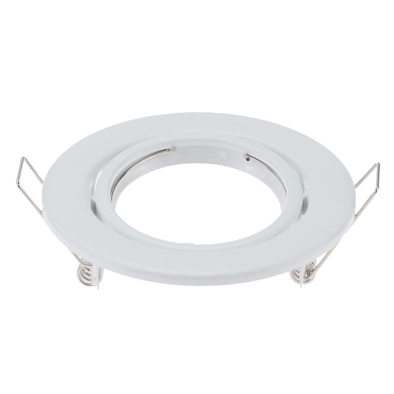 1/10PCS Modern Recessed Downlight Lamp Frame, GU10 MR16 Ceiling Spot Light Black White Nickel Round Spotlights Cut-Out 70mm