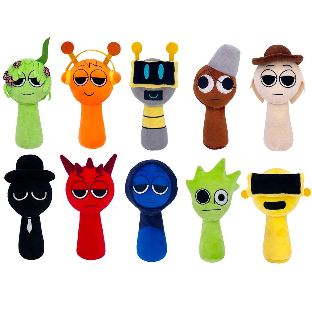 Sprunki Plush Toys Oren Pinki Wenda Mr.Computer Owakcx Jevin Tunner Mr.Tree Christmas Birthday Gifts for Adult Kids 8inch