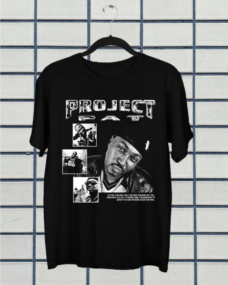

New Project Pat Three 6 Mafia Band Gift For Fan S to 5XL Tshirt QT1527 Unisex T-Shirt L