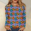 Moda Donna Casual Halloween Stampato Girocollo Manica Lunga Pullover Top