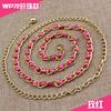 Women'S Spring And Summer Dress Decorative Pearl Belt Metal Hook Thin Waist Chain Multi-Color Optional