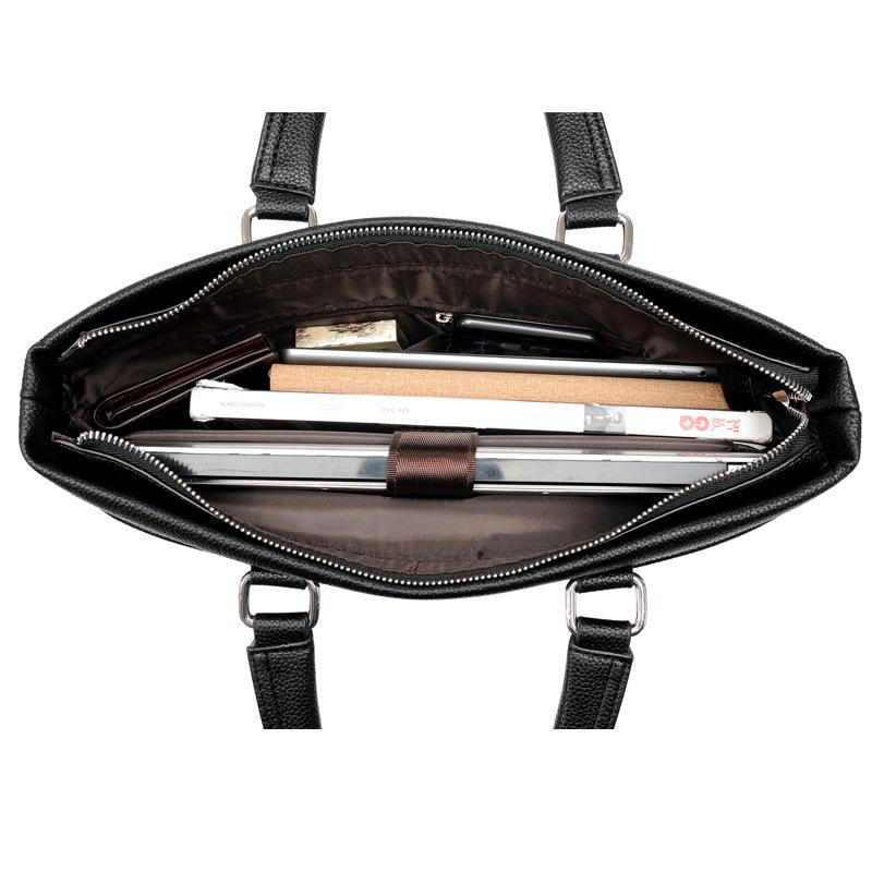 Men's Bag Handbag Soft Leather Large-capacity Casual Business Shoulder Bag Messenger Business Briefcase Men