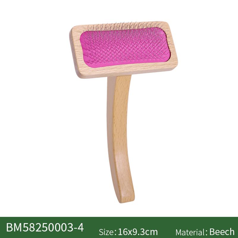 Pet Comb Wood  Massage Cute Hair Remover Cat Dog Brush for Grooming Bamboo Mini Rubber Custom Small Fine Needle