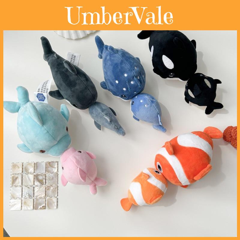 Kepelon Ocean Animal Plush Toy Cute Clown Fish Shark And Dolphin Stuffed Animals For Kids Vibrating And Huggable!