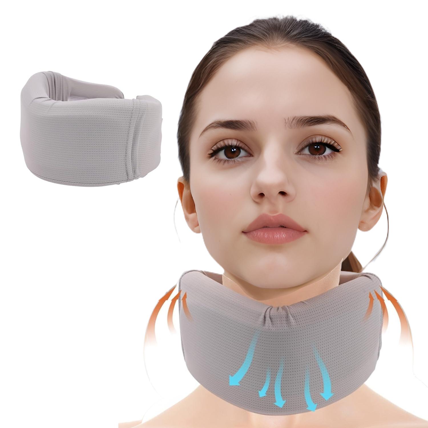 

Soft Cervical Area Brace Universal Cervical Collar Adjustable Modes Neck Ergonomic Support Brace Suitable For Sleeping - Relieves Neck Pain And M сірий