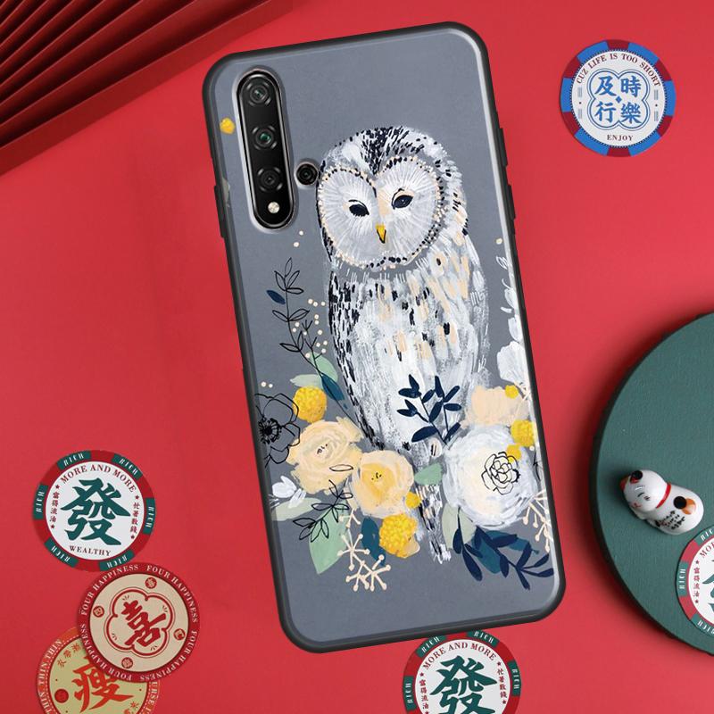 Cute Owl Cartoon For Huawei P60 Pro P30 P40 Lite Nova Y61 Y91 Y90 Y70 Y60 Y72 12s 12i 11i 7i 8i 9 10 SE Case