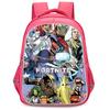 FORTNITE Cartoon Student Mochila Backpack, Dual Zipper Pockets, Lightweight Durable 16 Inch Kids Bag, for Boys & Girls Ages 6-12