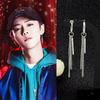 Best-selling Earrings and Studs Similar To Those Worn by Lu Han from the Hot-Blooded Street Dance Group, Korean-style Minimalist Chain Earrings