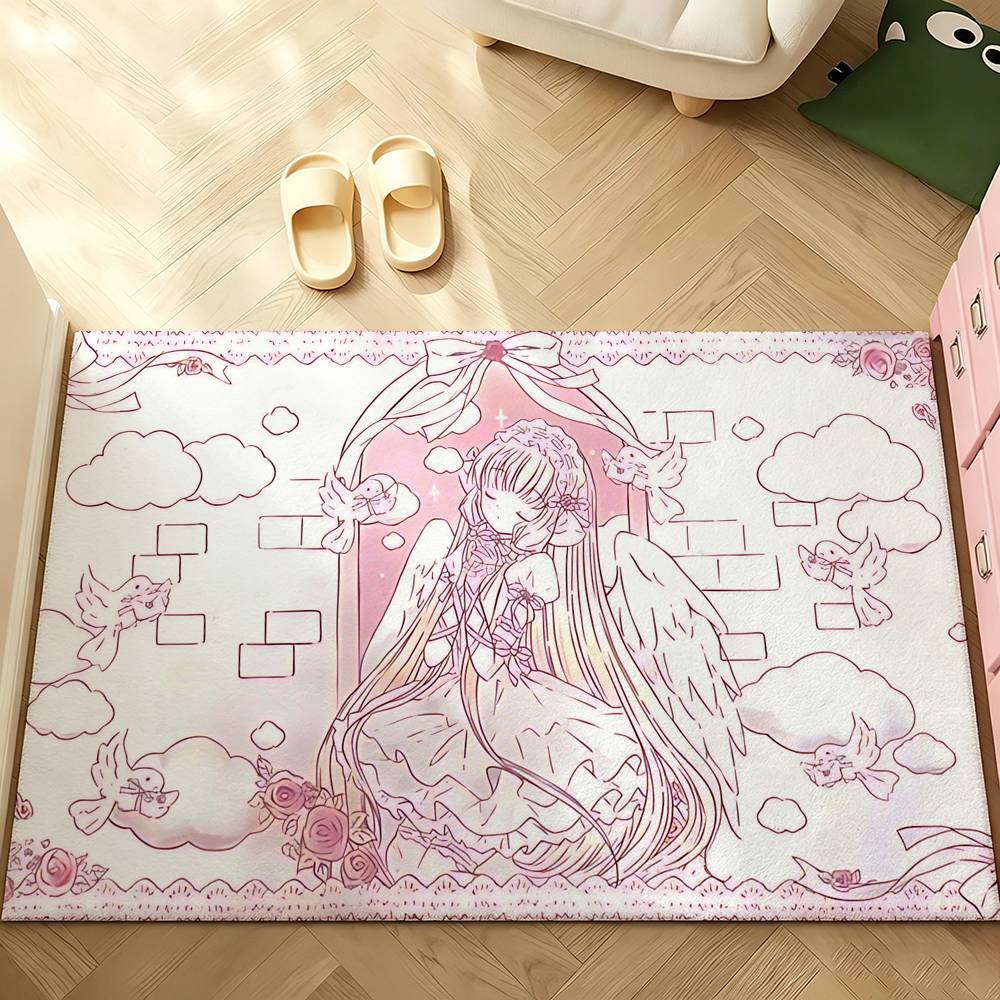 Anime C-chobits Carpet Bathroom Anti-slip Mat Door Mat Home Decoration Mat Entrance Door Mat Scratch-resistant Door Mat