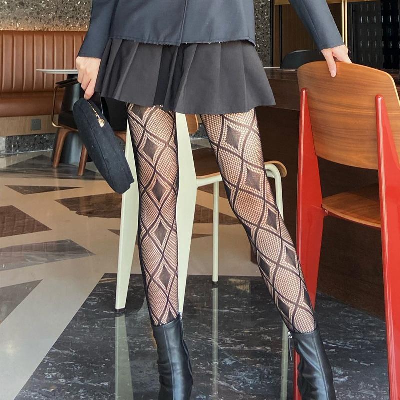 

Seamless Stretch Nylon Stockings Gothic Web Tights for Daily Underwear Punk Style Sexy Accessory Gift One Size