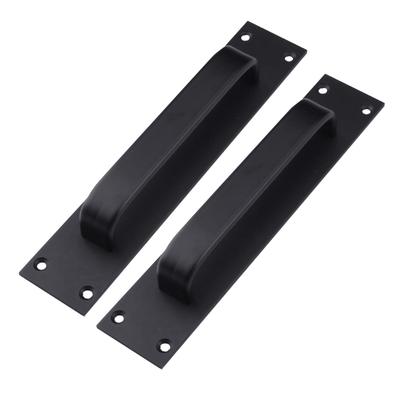 Pack of 2 Black Aluminum Alloy Sliding Barn Door Handle 7.1Inch Hole Center for Cabinets Closet Kitchen Hardware