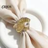 Tulip Shape Scarf Holders 4Pcs Rings for Women, Clip with Ginkgo Leaf/Seashell/Tulip/Faux Decorative Coat Belts Pearl Shell Design, Metal Buckles