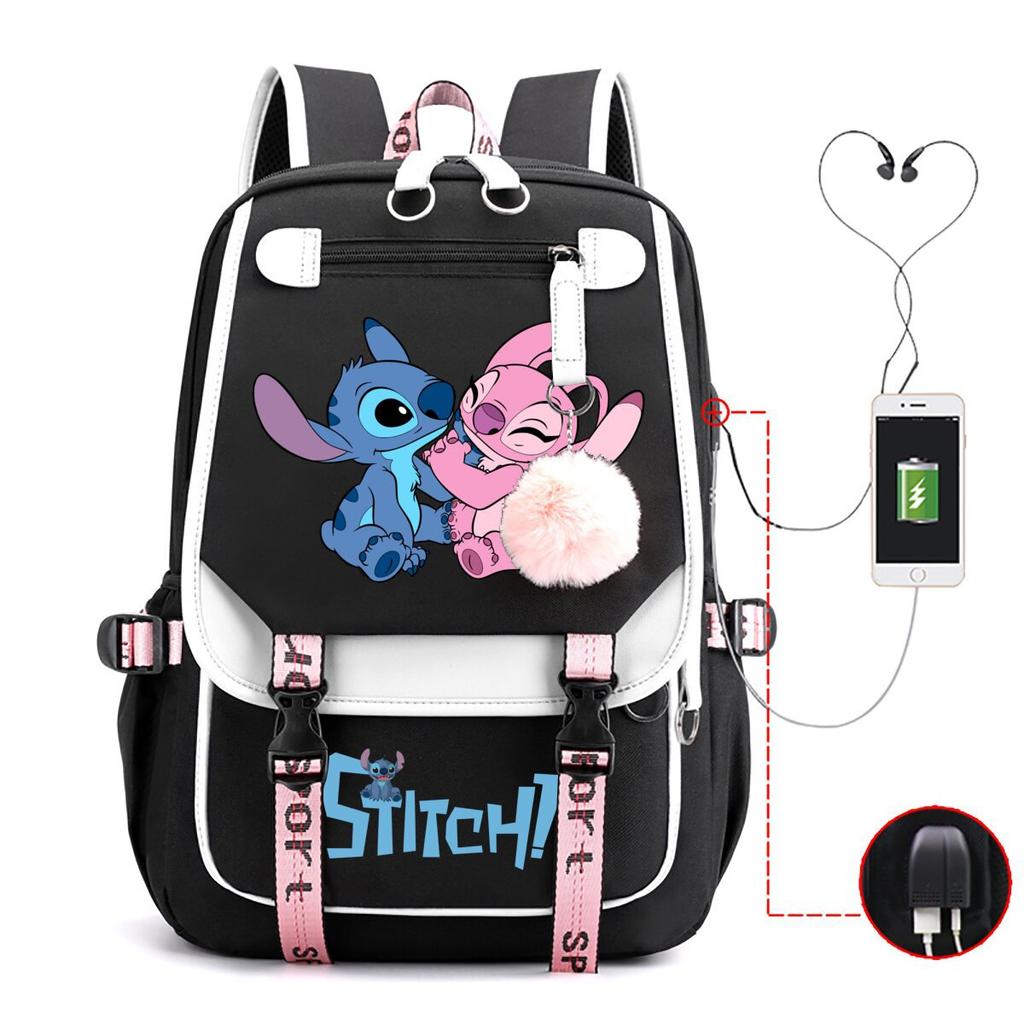 Campus-Style Cartoon Print Personalized Versatile Backpack, Student Casual Large-Capacity Backpack