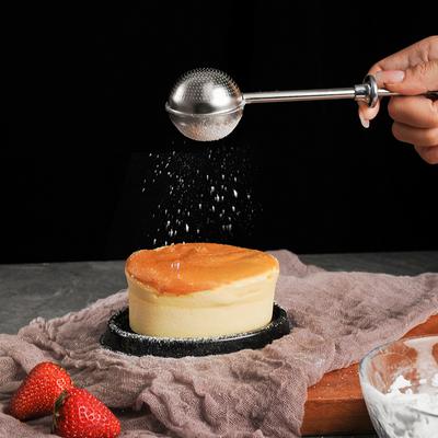 1Pc 304 In Acciaio Inox Piccolo Setaccio Per Farina Con Manico Zucchero A Velo Shaker Mini Setaccio Per Farina/Filtro Per La Cottura Dispenser di Zucchero