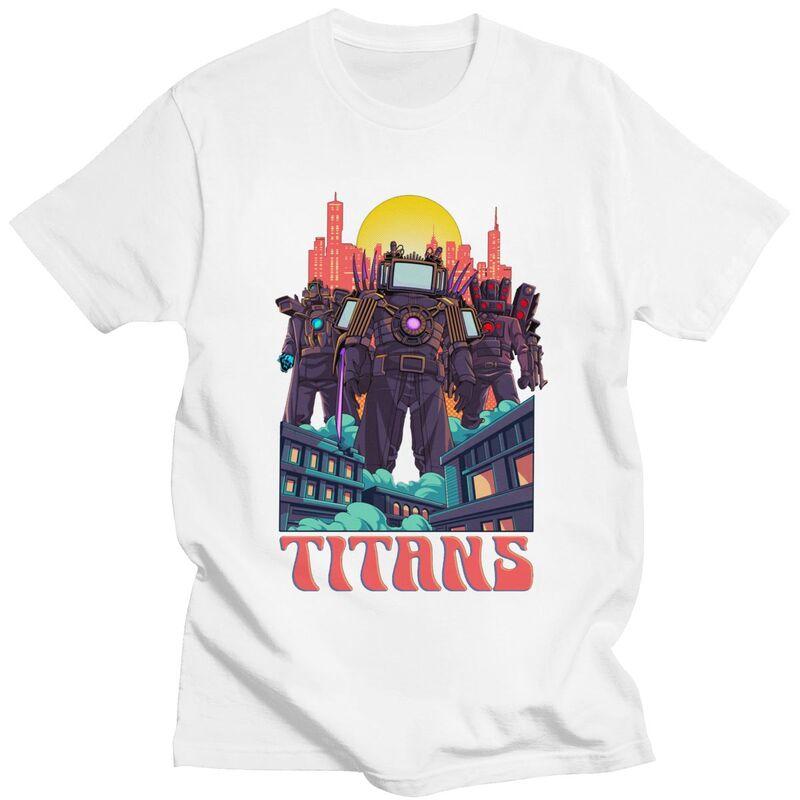 Custom Hot Game Titan Speakerman Skibidi Toilet T Shirts for Men Pure Cotton Tees Tshirts Fashion Tshirt Clothing