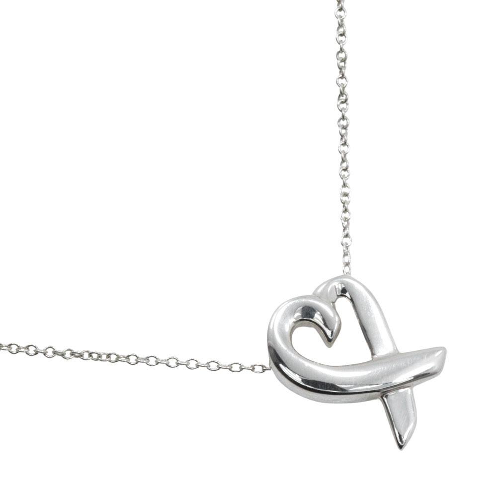 

TIFFANY&Co. Loving heart Necklace Paloma Picasso Silver925 heart 2.9g Women Used