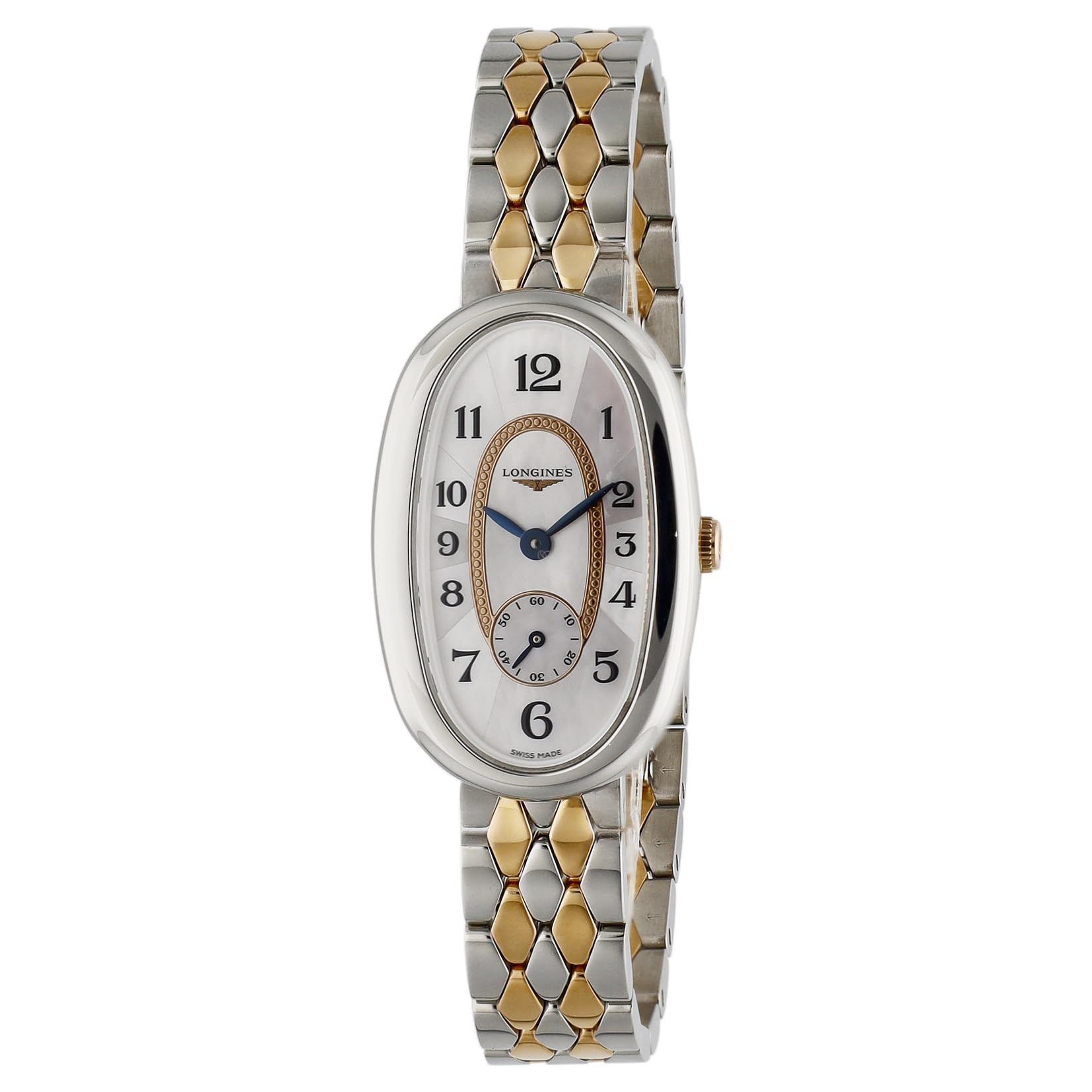 

Годинник Symphonette Quartz Водостійкий до 3 АТМ Сапфірове скло Циферблат з білих перламутрів Нержавіюча сталь Сріблястий x Золотий [Longines] Жіночий L2.306.5.83.7