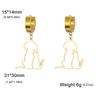Cazador Hugging Cats Kittens Earrings for Women Stainless Steel Cute Dog Dangle Earrings 2026 Trend Jewelry Birthday Gift