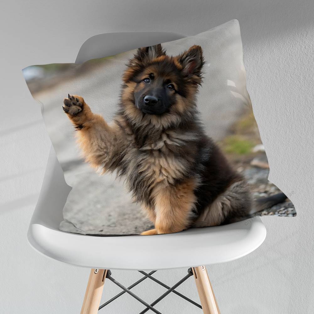 German Shepherd Dogs Various Sizes Square Pillow Case For Car Home Bedchamber Decor Birthday Gift