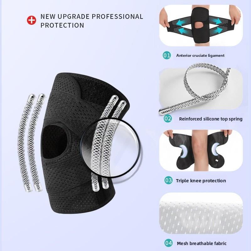 Sports Climbing Knee Patella Injury Protection Silicone Sleeve Strap Special Protective Gear Running Joint Meniscus Knee Guard
