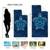 1pc Turtle Print Beach Towel-Oversized, Absorbent Microfiber, Quick Dry, Ideal for Travel, Swimming, Surfing Bath Towel