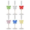 Bowknot Glass Taper Candle Holders Glass Candlestick Stand Decors Table Centerpieces for Christmas Event Parties Wedding