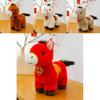 Cute Multicolored Pony Plush Doll Toy With Embroidery Design For New Year Celebrations