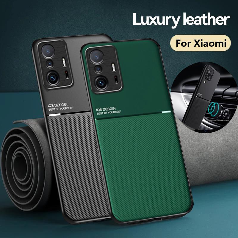 Luxury Matte Leather Case For Xiaomi Redmi Note 11 10 9 Pro 11S A1 10C 10A Mi 12 Pro Lite Poco X4 X3 NFC M5 M4 M3 Pro 4G 5G Soft TPU Cover