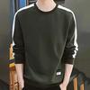 Men Shirt Contrast Colors O Neck Pullover All Match Spring T-shirt for Daily Wear